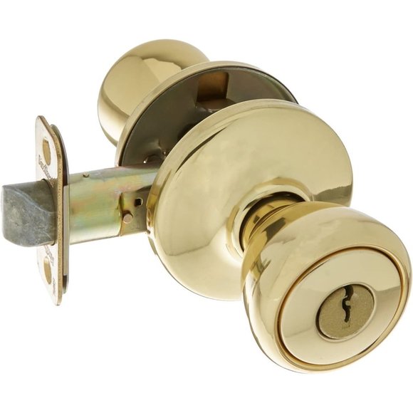 Kwikset Other - Kwikset 94002-828 Security Tylo Entry Lockset, Polished Brass
